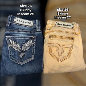 Rock Revival bundle of 2 jeans size 26